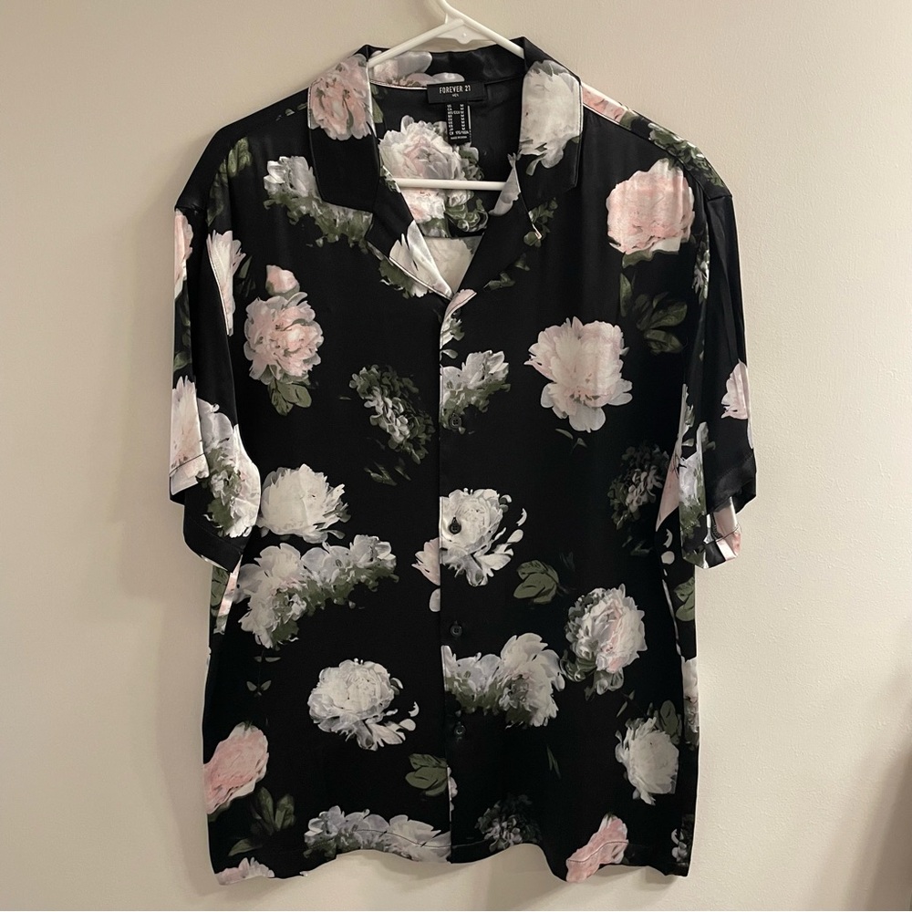 Forever 21 Floral Button Down Shirt